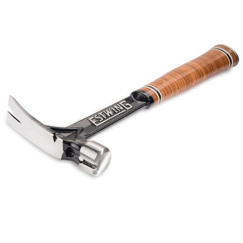 ESTWING Ultra Series Hammer - 15 oz Short Handle Rip Claw Framing Hammer with Smooth Face & Genuine Leather Grip - E15SR - Image 2